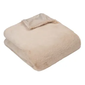 Stanza Faux Fur Throw Brulee