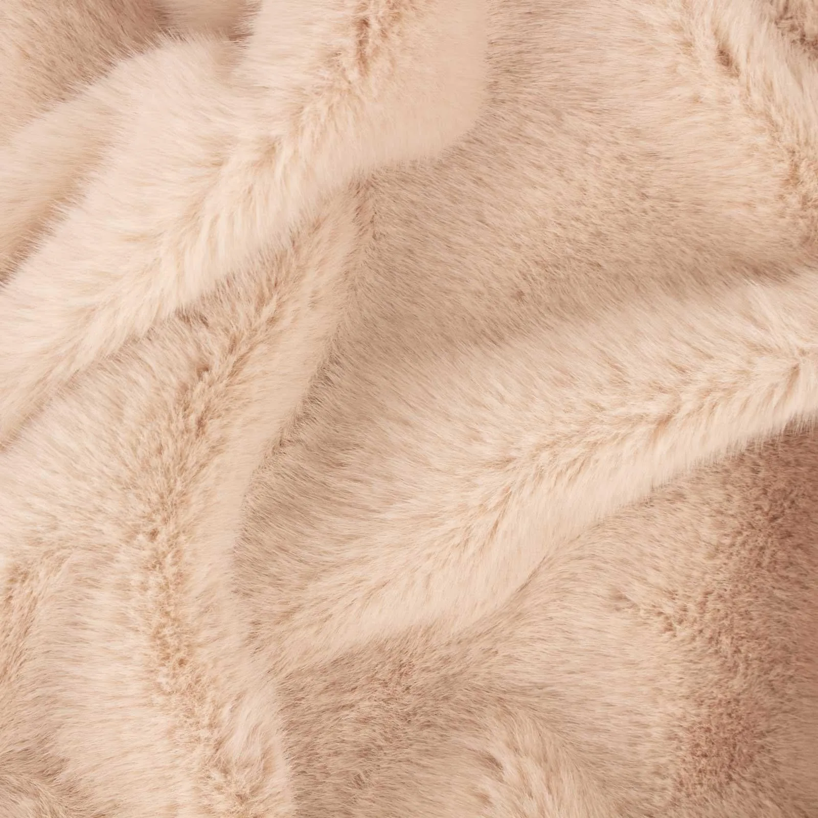 Stanza Faux Fur Throw Brulee