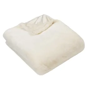 Stanza Faux Fur Throw Ecru