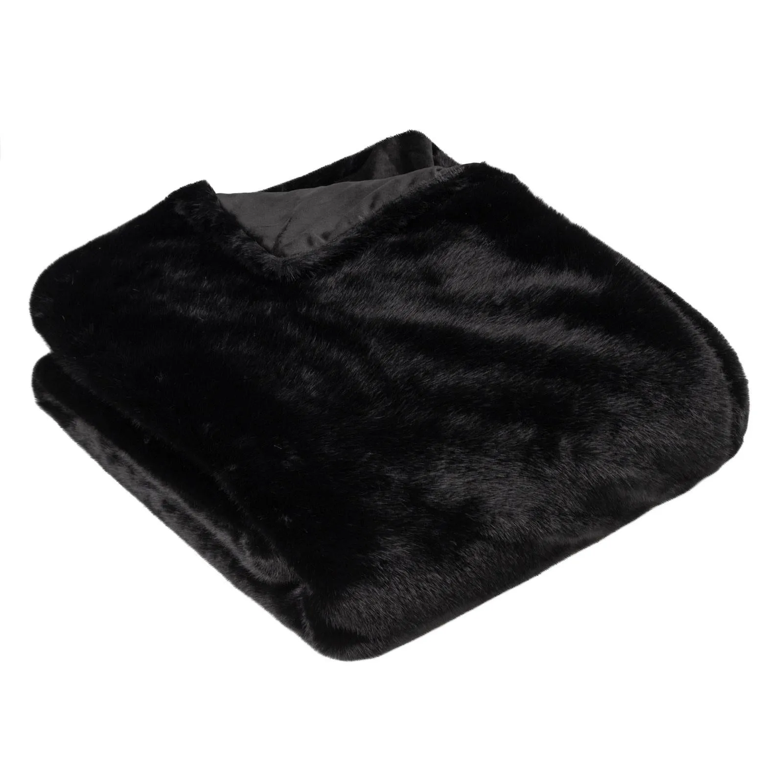 Stanza Faux Fur Throw Jet