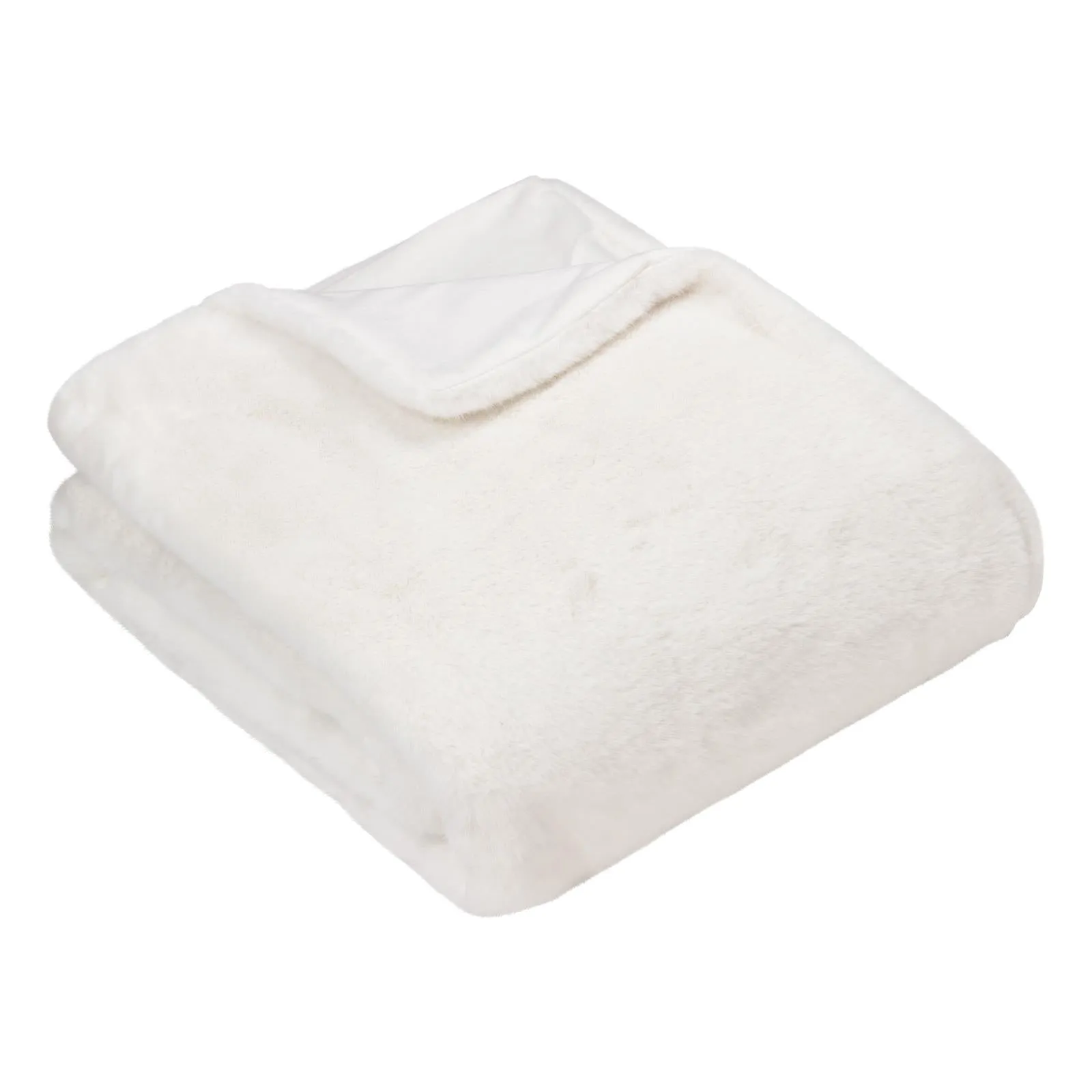 Stanza Faux Fur Throw White