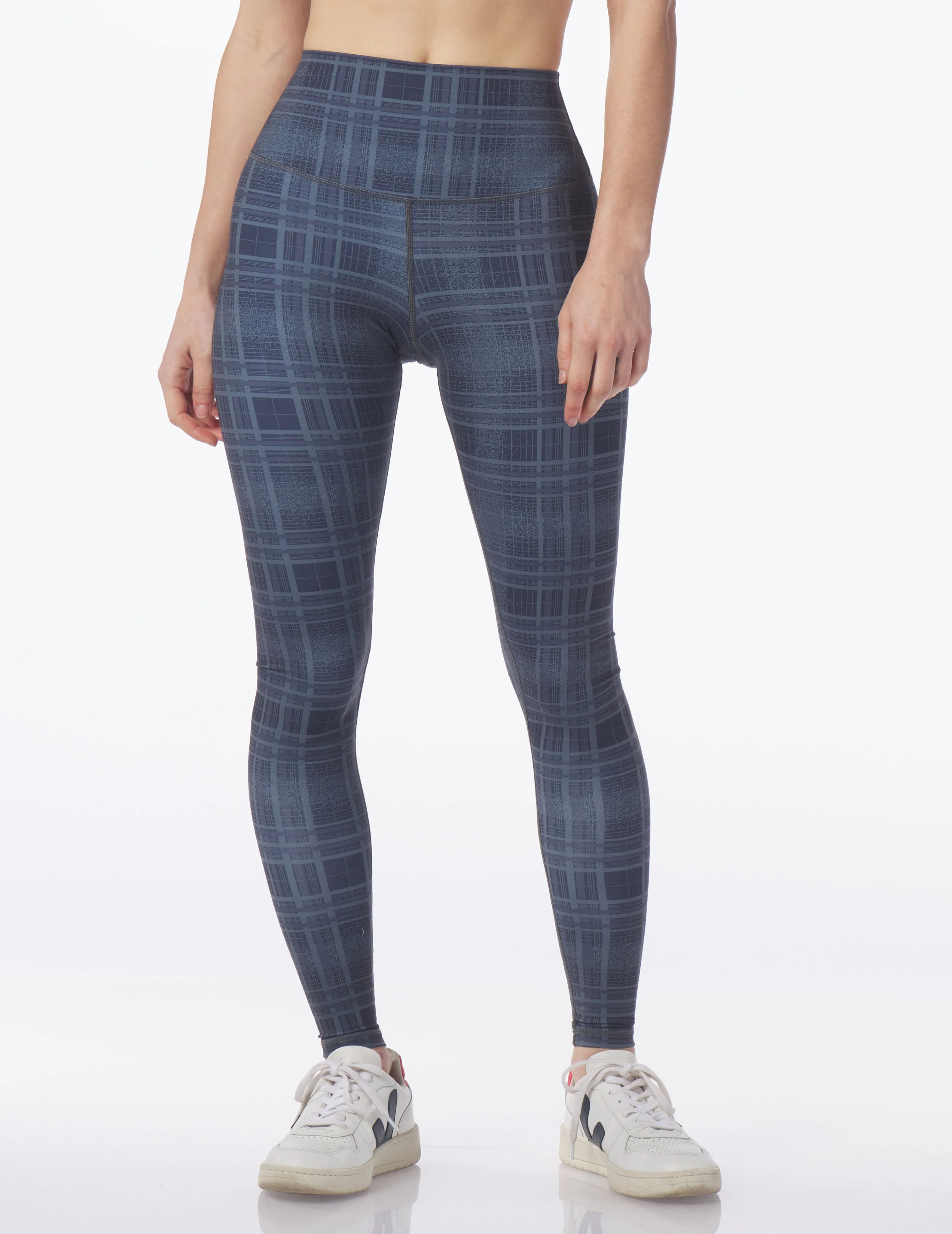 Sultry Legging: Black Speckle Plaid