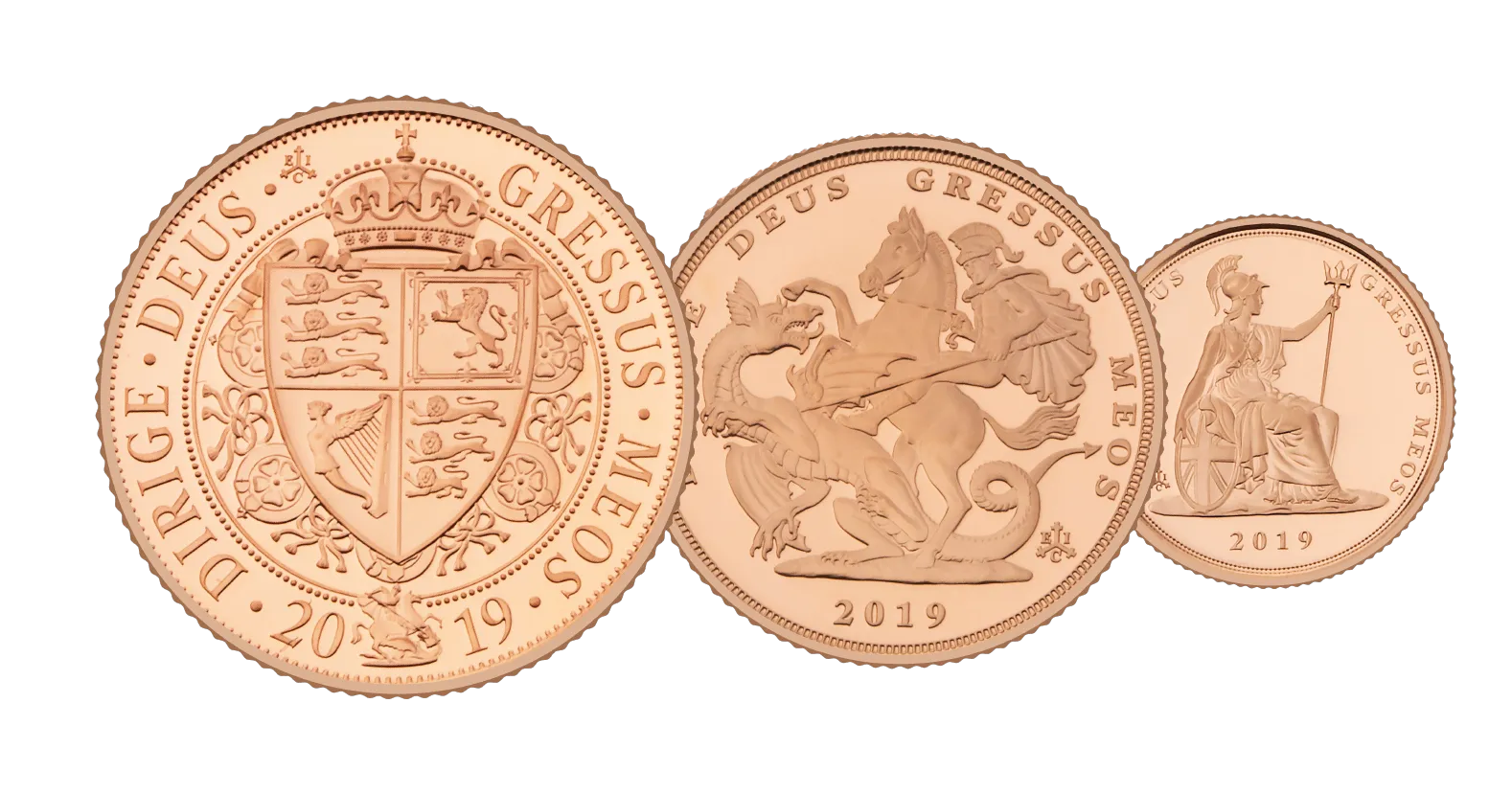 The 2019 Sovereign Gold Proof Three Coin Set