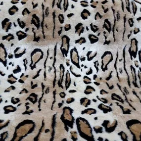 TISSAVEL Fur, Leopard Fur, Black & Cream, Leopard Shaggy