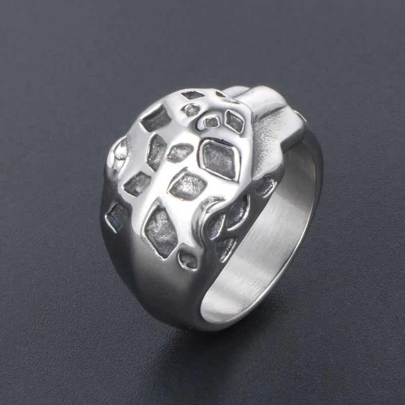 Trendy Leopard Head Men's Ring - Creative Titanium Steel Fashion Accessory