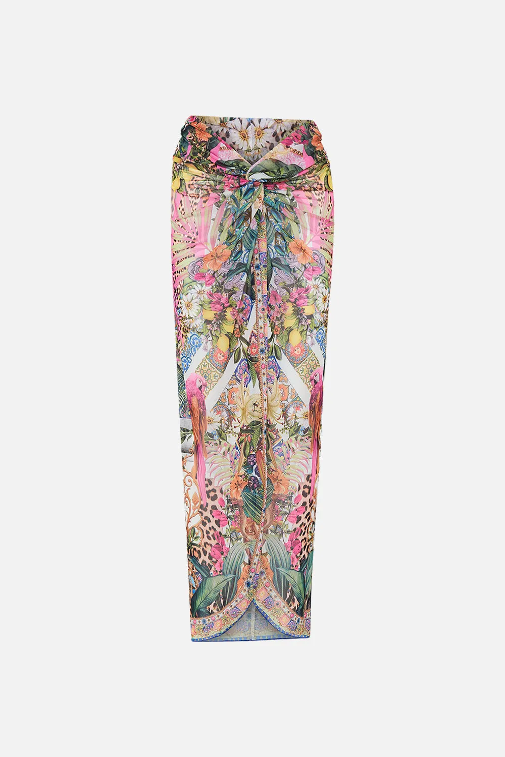 TWIST FRONT LONG SKIRT FLOWERS OF NEPTUNE