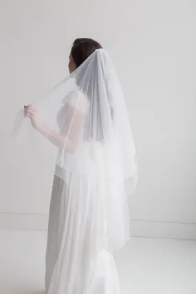 Two Layer Plain Edge Wedding Veil