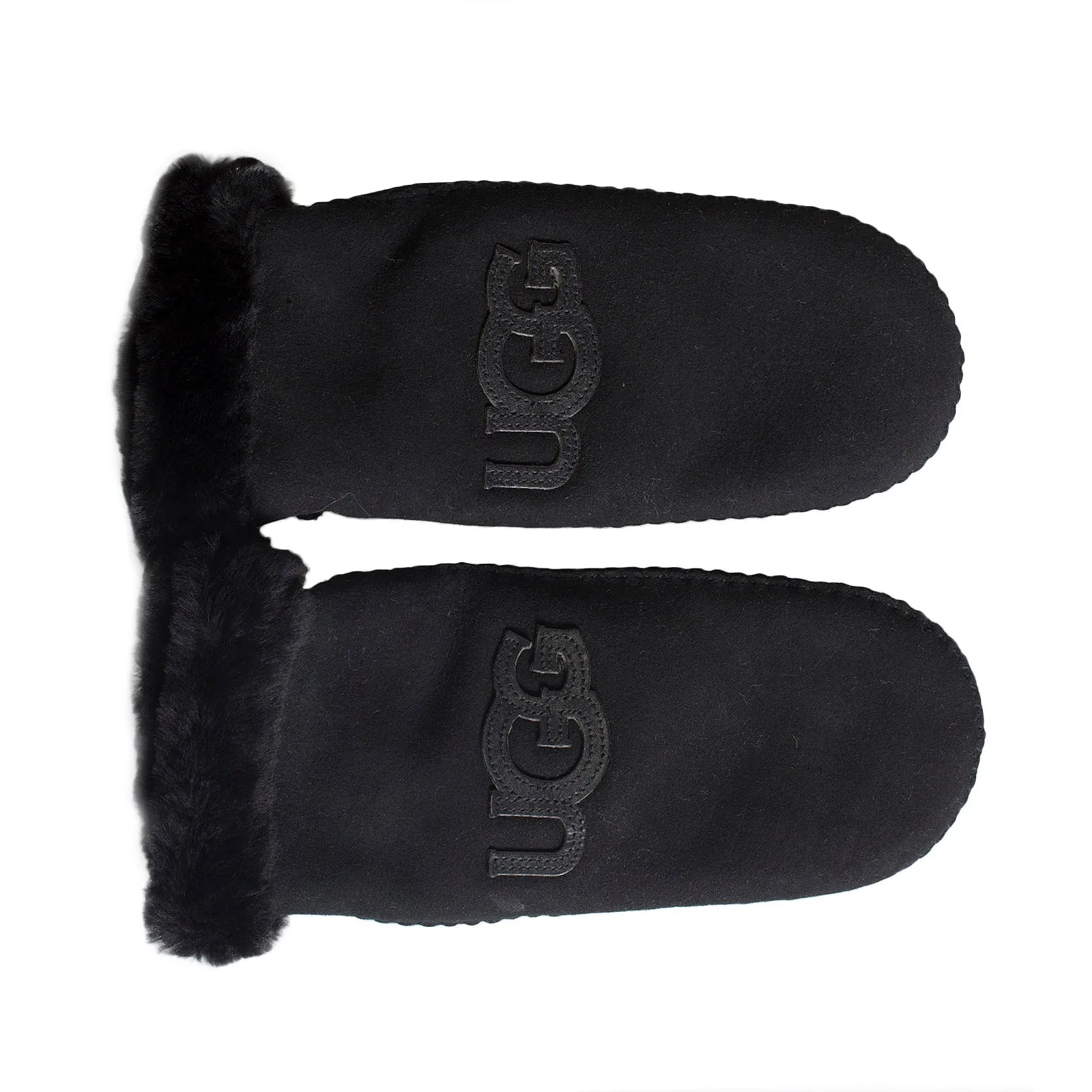 UGG Logo Black Mittens