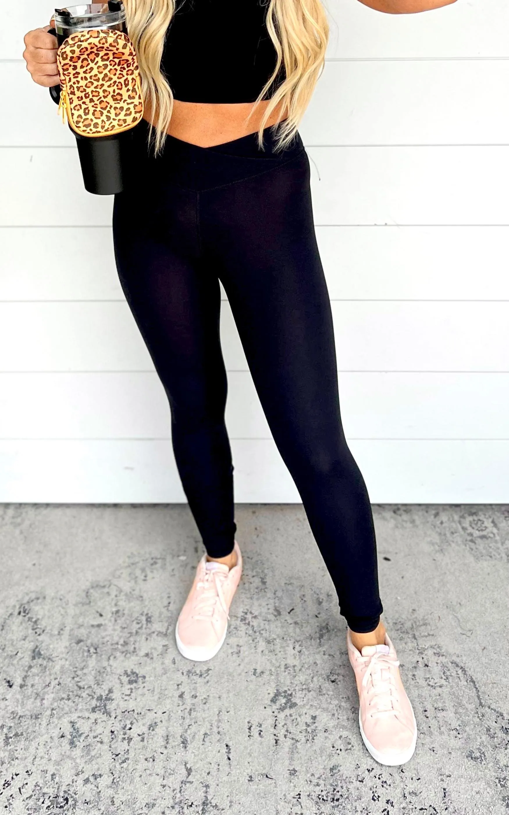 Venice Crossover Waist Leggings |Mono B