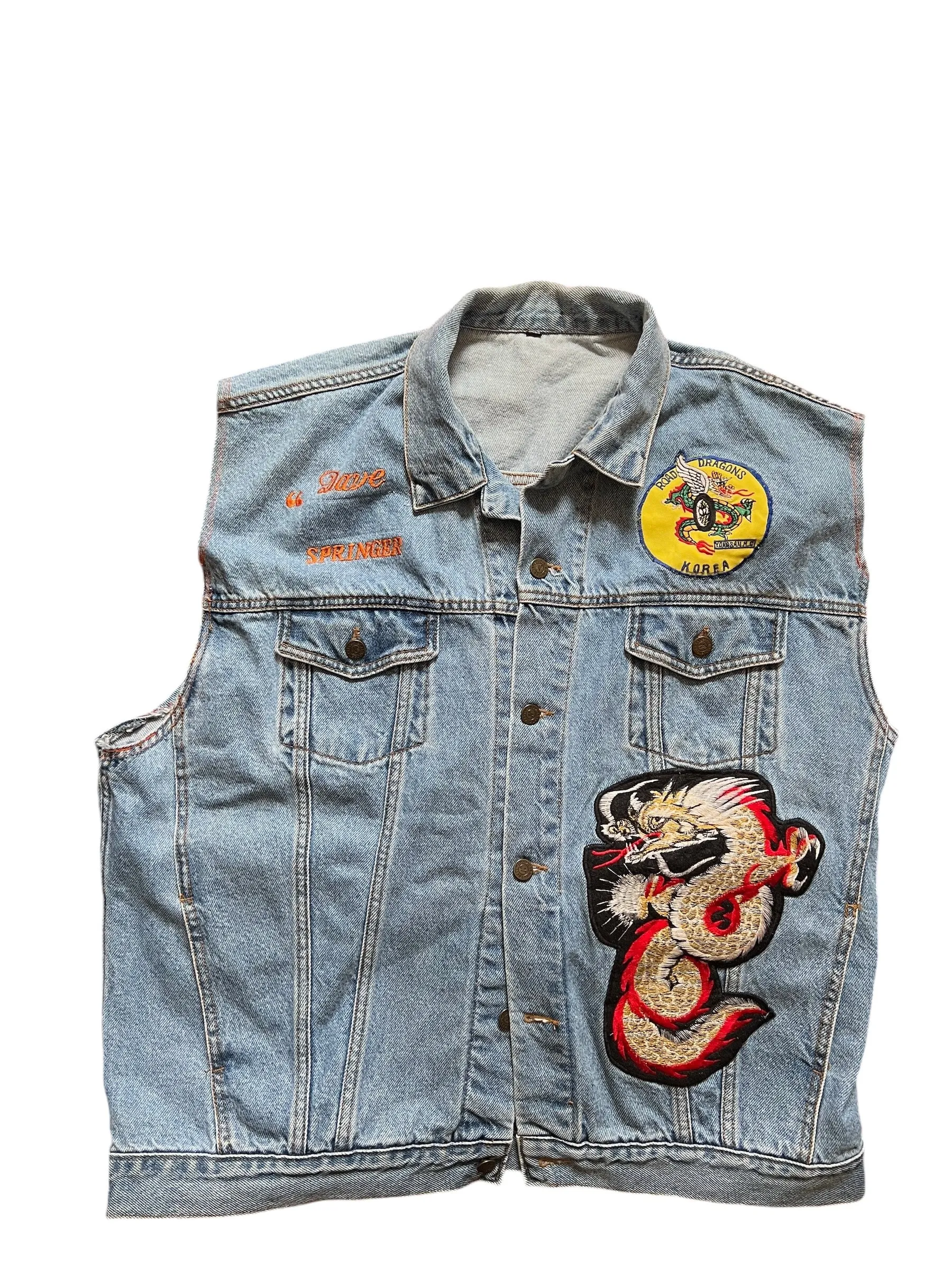 Vietnam War Souvenir Denim Vest Dave Springer