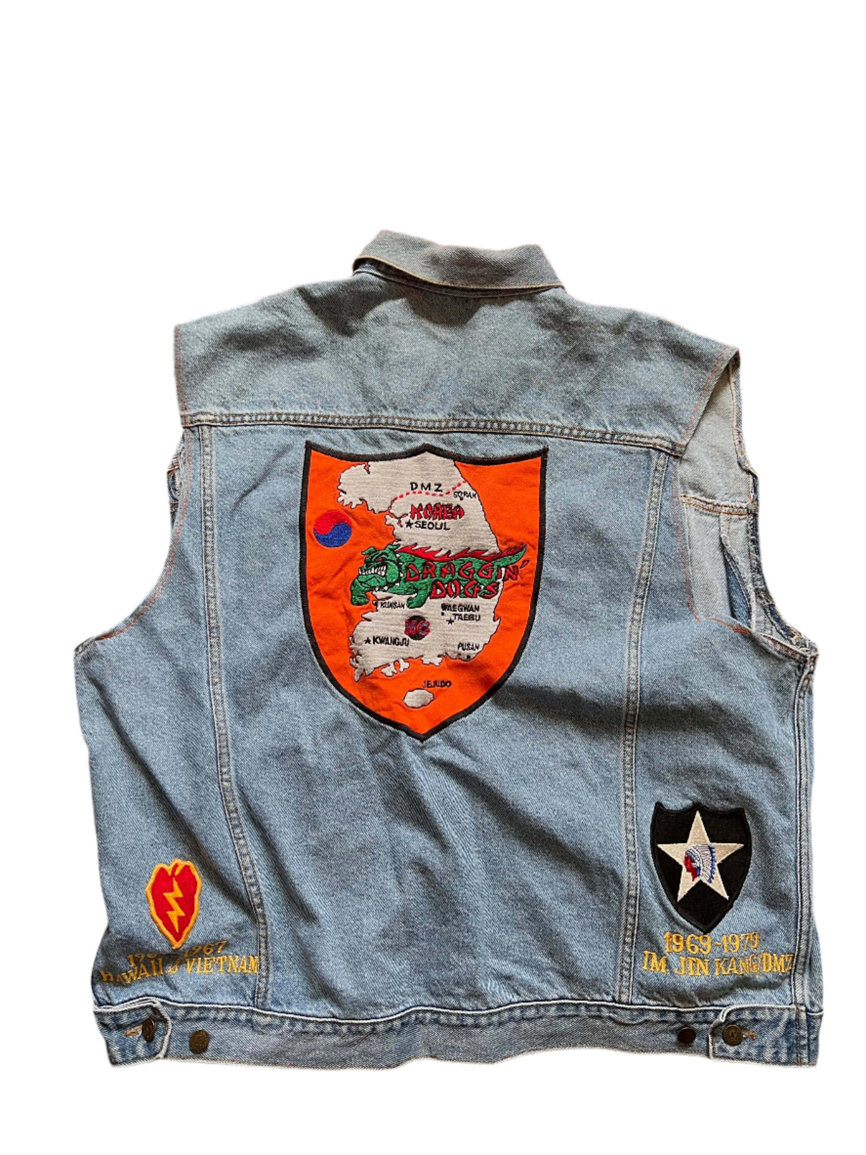 Vietnam War Souvenir Denim Vest Dave Springer