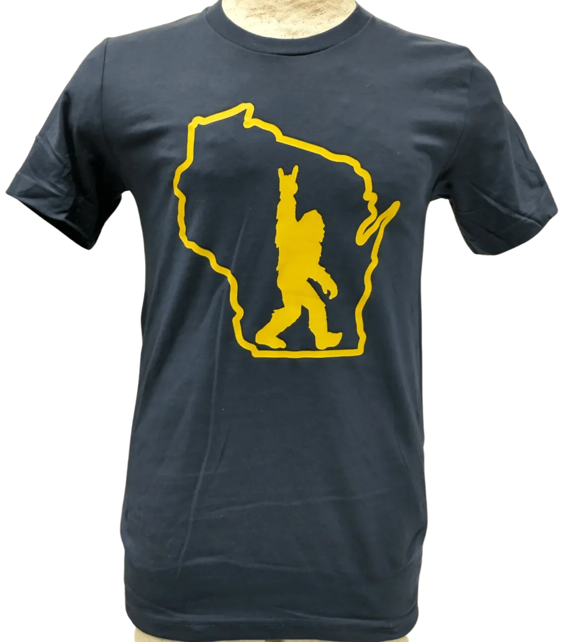 Wisconsin Sasquatch T-Shirt - Blue & Yellow