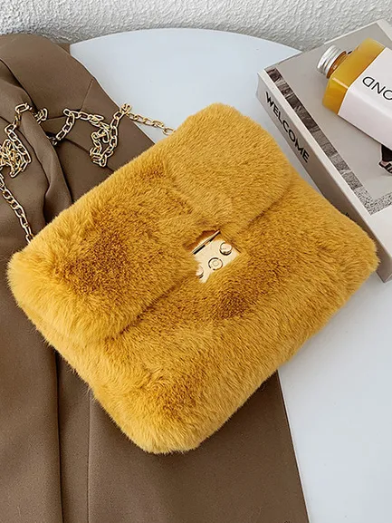 Women's Faux Fur Fabulous Crossbody Clutch Purse