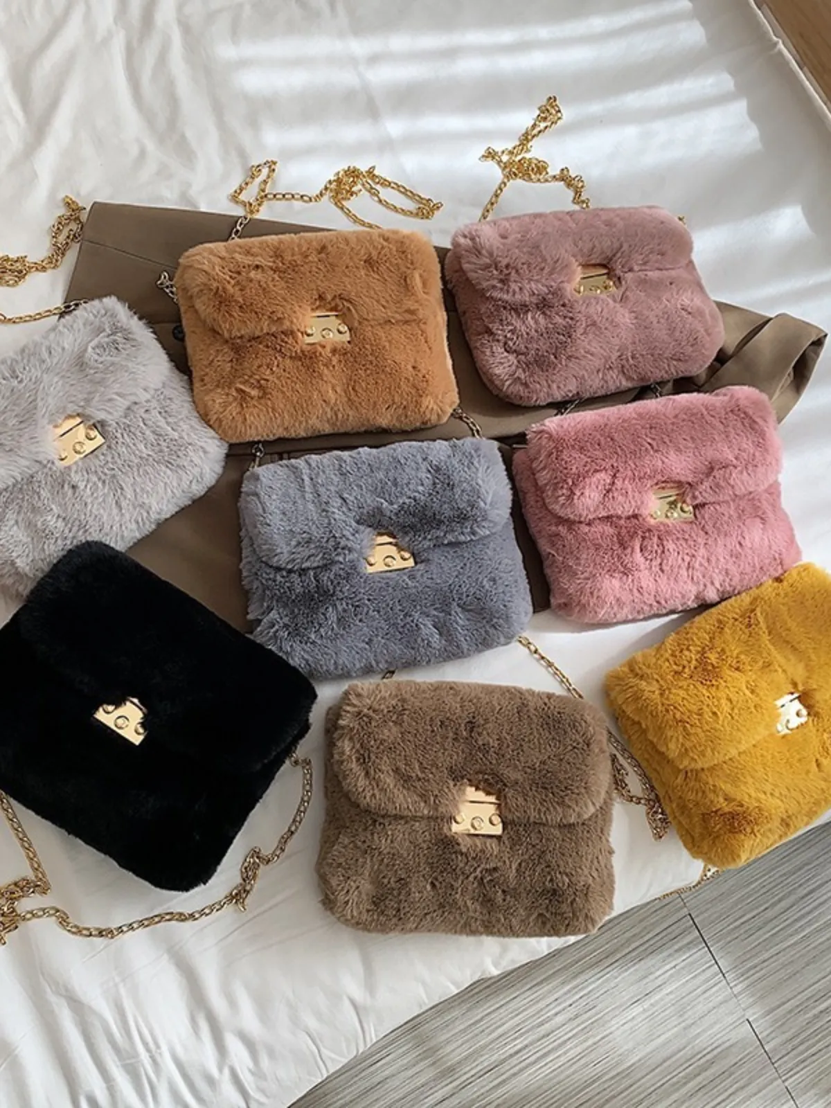 Women's Faux Fur Fabulous Crossbody Clutch Purse