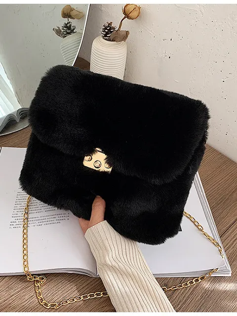 Women's Faux Fur Fabulous Crossbody Clutch Purse