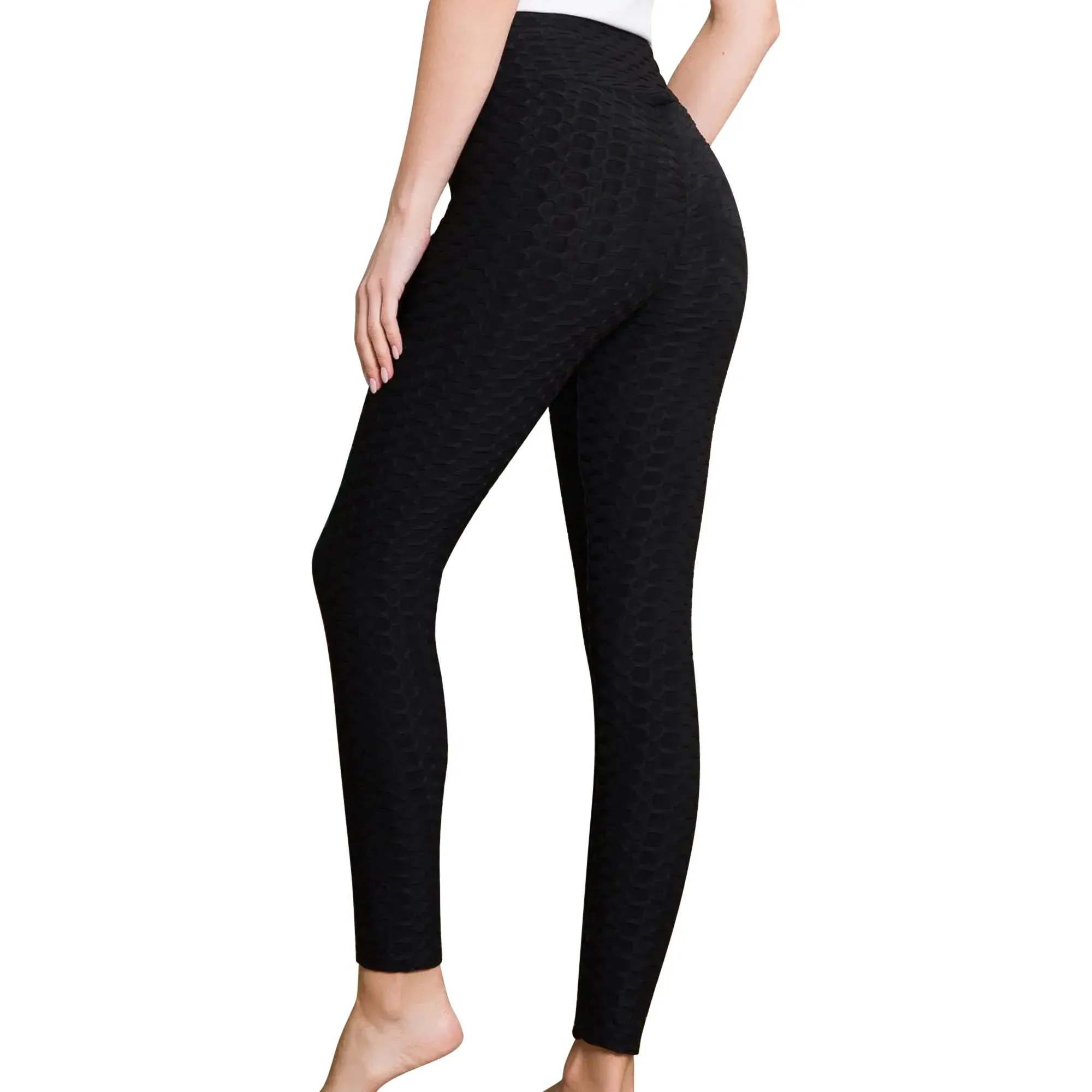 Women's Sculpting Bubble Leggings for Yoga and Fitness Activities